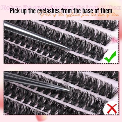 Imagem de Kit Lash Clusters Boahankuke D Curl Volume, extensão de cílios