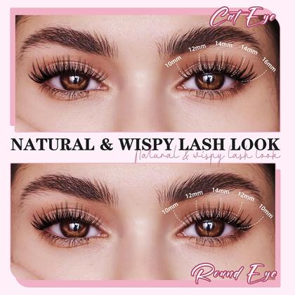 Imagem de Kit Lash Clusters UILULU, extensão Mix D Curl DIY de 10-18 mm