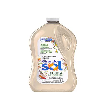 Imagem de Kit Lava Roupas 3 Litros Coco e Baunilha + Amaciante Concentrado Girando Sol 1 Lt Fragrâncias:Eterna Magia