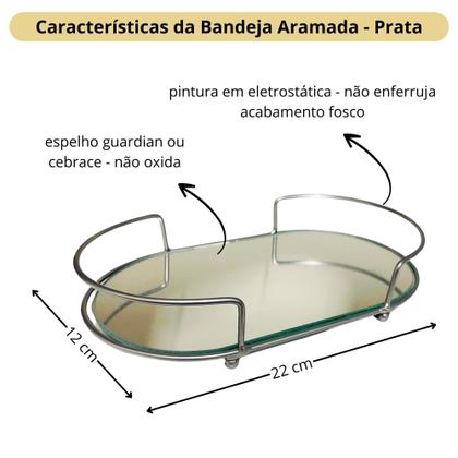Imagem de Kit Lavabo Banheiro Com Difusor Saboneteira e Bandeja Super Luxo