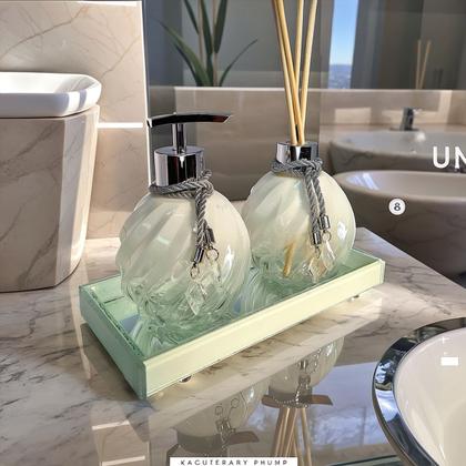 Imagem de Kit Lavabo Banheiro Completo Branco com Bandeja Luxo Decoração