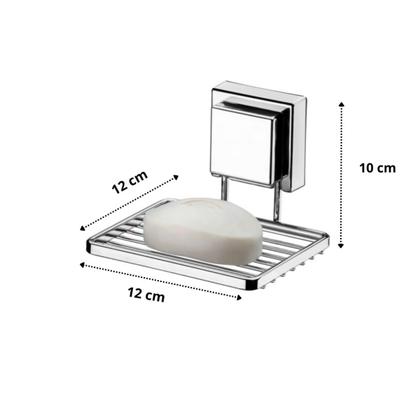 Imagem de kit lavabo banheiro cromado ventosa 05 peças Future