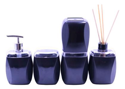 Imagem de Kit Lavabo Completo Banheiro Luxo Premium 4 Peças Preto
