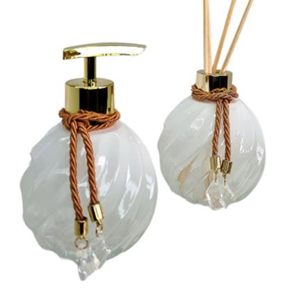 Imagem de Kit Lavabo Espiral Branco Decoração Completo De Vidro Luxo Difusor Presente Casamento