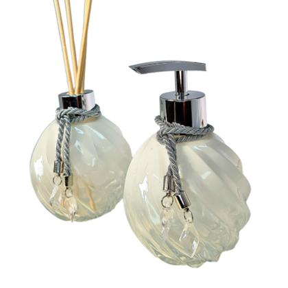 Imagem de Kit Lavabo Espiral Branco Decoração Completo De Vidro Luxo Difusor Presente