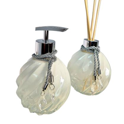 Imagem de Kit Lavabo Espiral Branco Decoração Completo De Vidro Luxo Difusor Presente