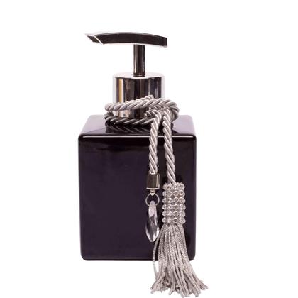 Imagem de Kit Lavabo Preto Cubo 250ml Com Enfeite Sabonete E Difusor