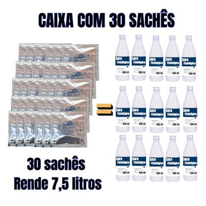 Imagem de Kit Lavagem Nasal Garrafinha 250ml Cânula + Sal c/30 Sachês