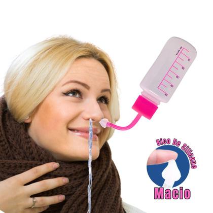 Imagem de Kit Lavagem Nasal Garrafinha 250ml + Sal 500g c/ Dosador