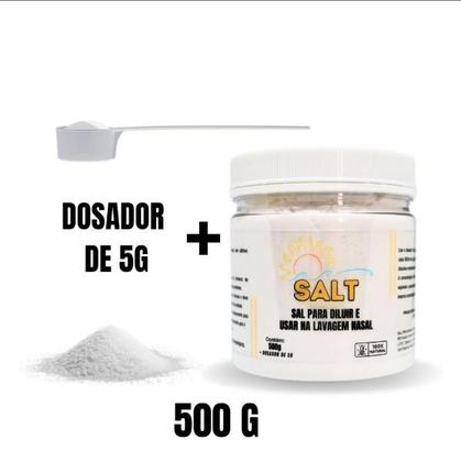 Imagem de Kit Lavagem Nasal Garrafinha 250ml + Sal 500g c/ Dosador