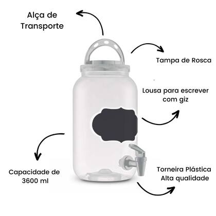 Imagem de Kit lavanderia 2 dispenser 3,6l + porta sabao 3,6l branco