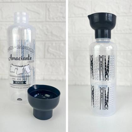 Imagem de Kit Lavanderia 2 Potes Sabão Liquido e Amaciante 970ml Plasútil