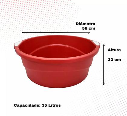 Imagem de Kit Lavanderia 3 Bacias + 1 Balde Grande Reforçada Multiuso