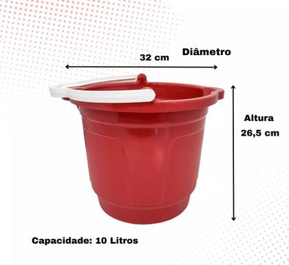 Imagem de Kit Lavanderia 3 Bacias + 1 Balde Grande Reforçada Multiuso