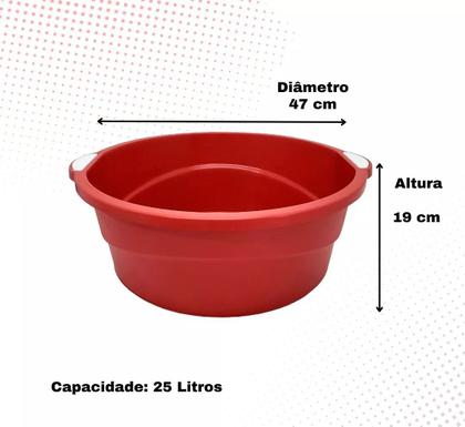 Imagem de Kit Lavanderia 3 Bacias + 1 Balde Grande Reforçada Multiuso