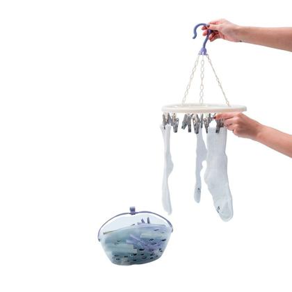 Imagem de Kit Lavanderia com Cesto Prendedores E Mini Varal - Simplo