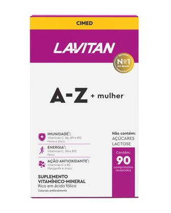 Imagem de Kit Lavitan A-Z Mulher C/ 3Un De 90 Comp Revestidos Cada