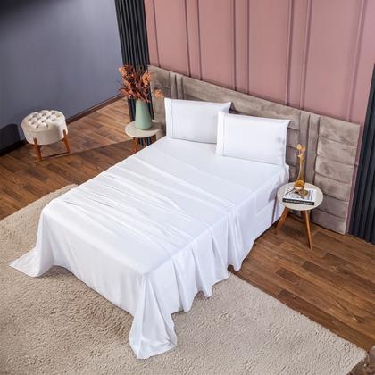 Imagem de Kit Leçol de Cama Completo 400 Fios Percal 4 Peças Ponto Palito Anti-pilling com Toque 100% Macio Premium
