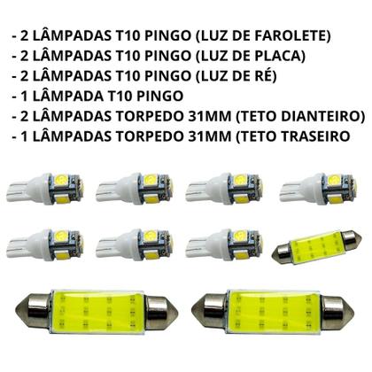 Imagem de Kit Led Interno Externo Hyundai HB20 2013 A 2020 Luz Teto Ré