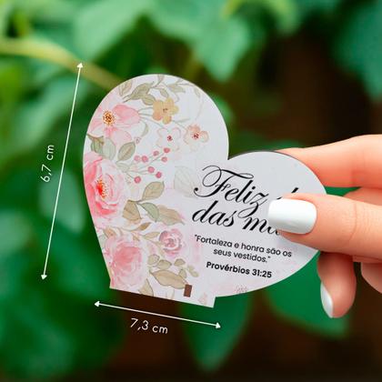 Imagem de Kit Lembrancinhas Coração MDF Flores Feliz dia das Mães