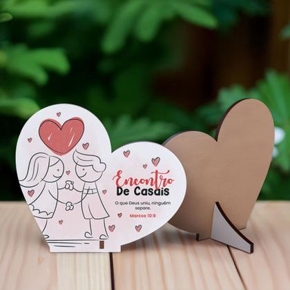 Imagem de Kit Lembrancinhas Coração para Dia dos Namorados em MDF