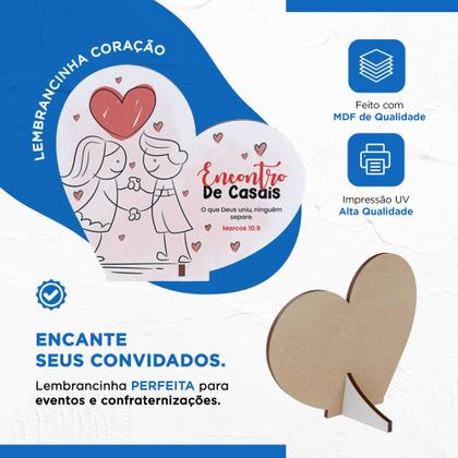 Imagem de Kit Lembrancinhas Coração para Dia dos Namorados em MDF