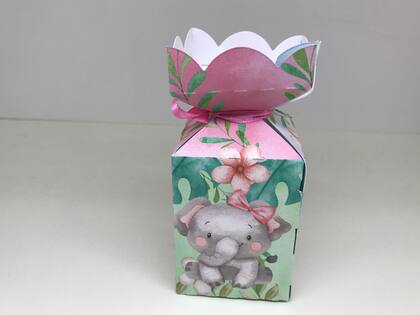 Imagem de Kit lembrancinhas festa facil animais baby safari rosa