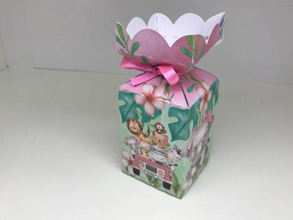 Imagem de Kit lembrancinhas festa facil animais baby safari rosa