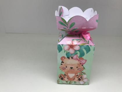 Imagem de Kit lembrancinhas festa facil animais baby safari rosa