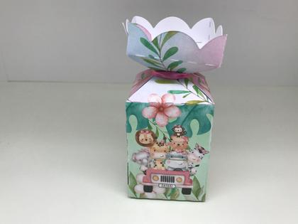 Imagem de Kit lembrancinhas festa facil animais baby safari rosa