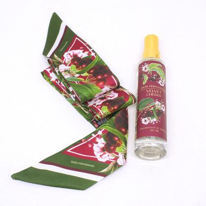 Imagem de Kit Lenço C/ Spray Perfumado Velvet Cherry Dani Fernandes