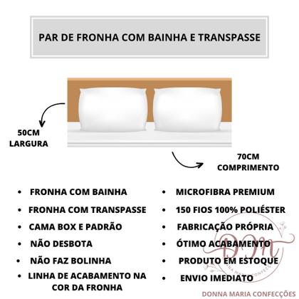 Imagem de Kit Lençol Cama Casal 4 peças Liso com Elástico e Fronha Cama Box