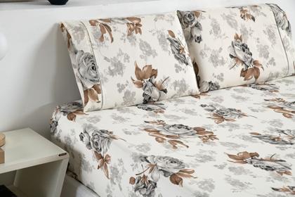 Imagem de Kit Lençol Casal Queen Completo Estampado 80% Algodão Cama Box 3 Peças