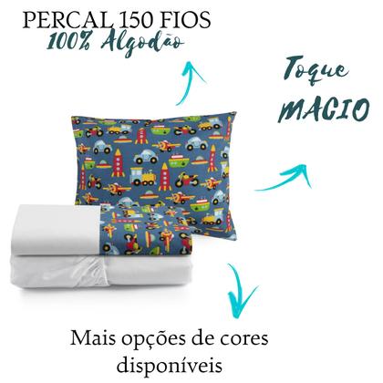 Imagem de Kit Lençol Solteiro Estampado Para Menino e Menina Moderno