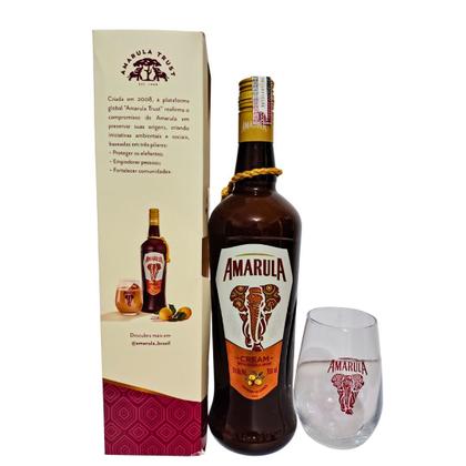 Imagem de Kit licor amarula tradicional 750ml com copo dubai