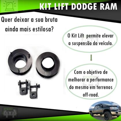 Imagem de Kit Lift Calços Diant Susp Dodge Ram 2500 2005 A 2012