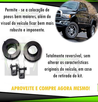 Imagem de Kit Lift Calços Diant Susp Dodge Ram 2500 2006 A 2012