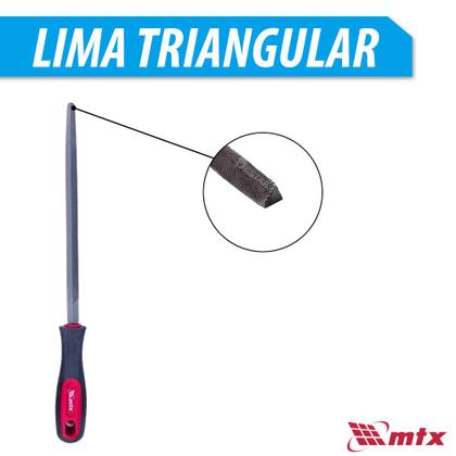 Imagem de Kit Lima Bastarda Chata Redonda 5 Peças Mtx 8 Pol Com Cabo