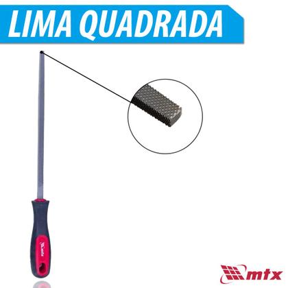 Imagem de Kit Lima Bastarda Chata Redonda 5 Peças Mtx 8 Pol Com Cabo