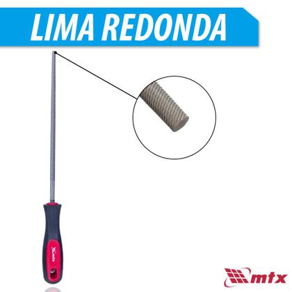 Imagem de Kit Lima Bastarda Chata Redonda 5 Peças Mtx 8 Pol Com Cabo