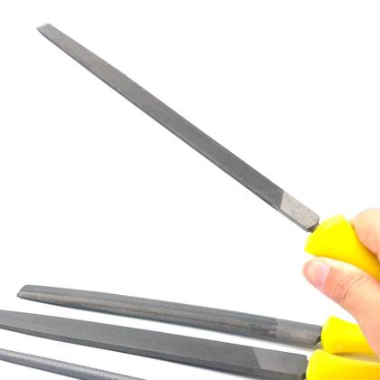 Imagem de kit lima murça triangular meia cana e reta para ferro profissional 8 polegadas - Idea