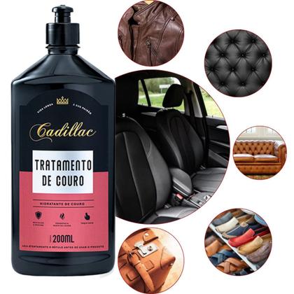 Imagem de Kit limpa couro + tratamento de couro cadillac - limpa e hidrata o seu couro