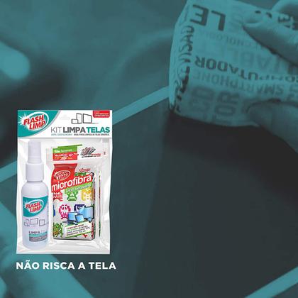 Imagem de Kit Limpa Telas Sensíveis Computador Tvs Esponjas Microfibra