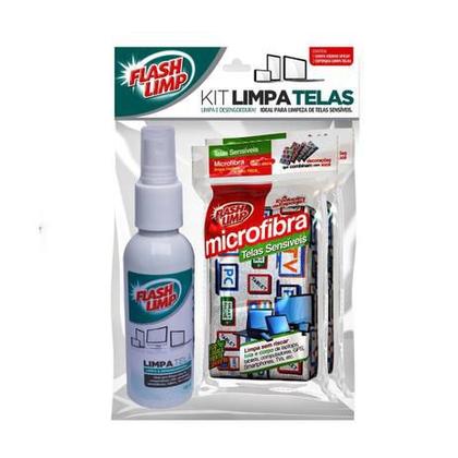 Imagem de Kit Limpa Telas Sensíveis Computador Tvs Esponjas Microfibra