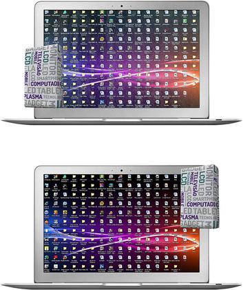 Imagem de Kit Limpa Telas Sensíveis Computador Tvs Esponjas Microfibra