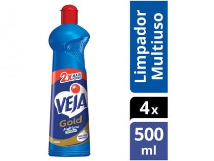 Imagem de Kit Limpador Multiuso Veja Gold Original  - 500ml cada 4 Unidades