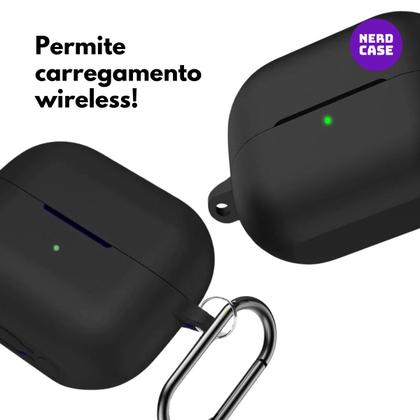 Imagem de Kit Limpador para Fones e Capa Protetora de Silicone Nerdcase Compatível com Samsung Galaxy Buds 3, 3 Pro, 3 FE, Preto