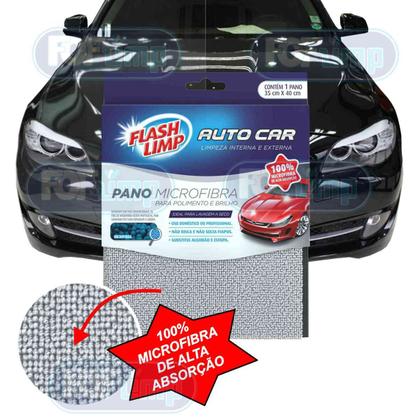 Imagem de Kit limpeza automotiva - cera - pretinho - cera carnaúba - shampoo - silicone - pano de microfibra