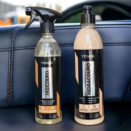 Imagem de Kit Limpeza Automotiva Completa Limpeza E Hidratação do Couro Limpeza E Revitalização dos Plasticos Vonixx