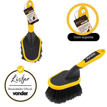 Imagem de Kit Limpeza Automotiva Roda Tapetes E Esponja - Vonder